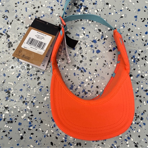 The North Face Adjustable Class V Visor Orange Tropical Paintbrush Print NEW - Picture 3 of 3